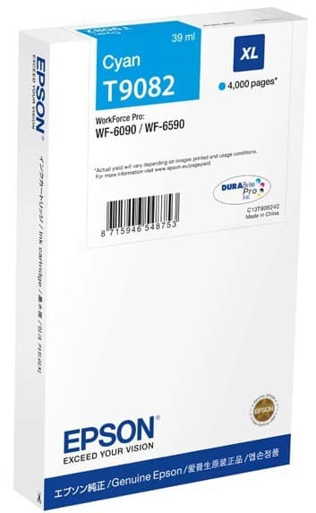 Cartus de cerneala original Epson T9082 Cyan (C13T908240)