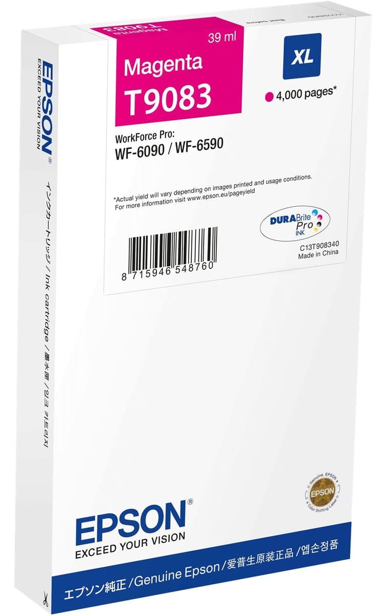 Cartus de cerneala original Epson T9083 Magenta (C13T908340)
