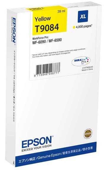 Cartus de cerneala original Epson T9084 Yellow (C13T908440)