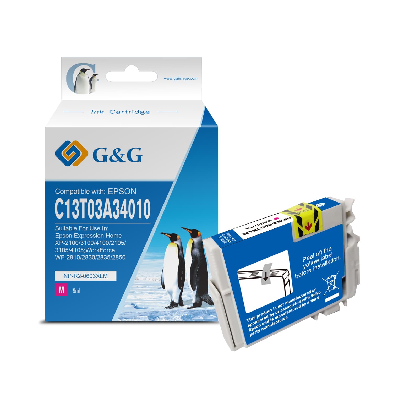 Cartus Premium G&G Epson 603XL Magenta (C13T03A34010)
