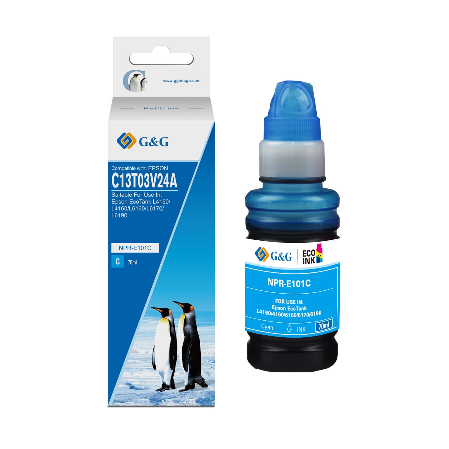 Flacon cerneala Premium G&G Epson 101 Cyan (C13T03V24A)