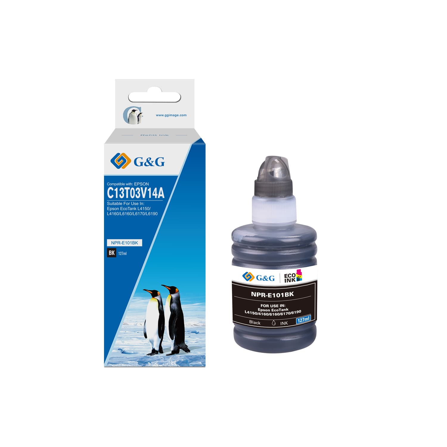Flacon cerneala Premium G&G Epson 101 Black (C13T03V14A)
