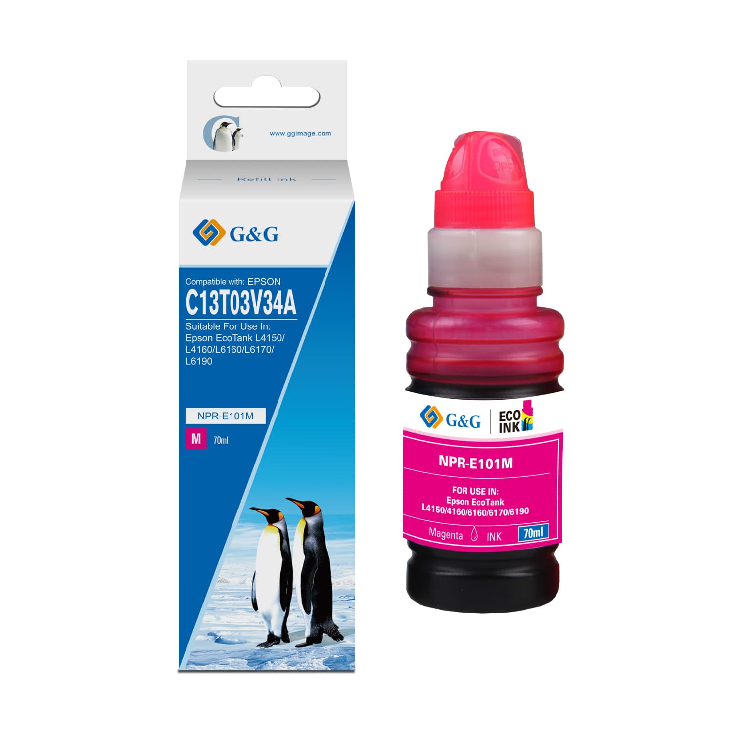 Flacon cerneala Premium G&G Epson 101 Magenta (C13T03V34A)