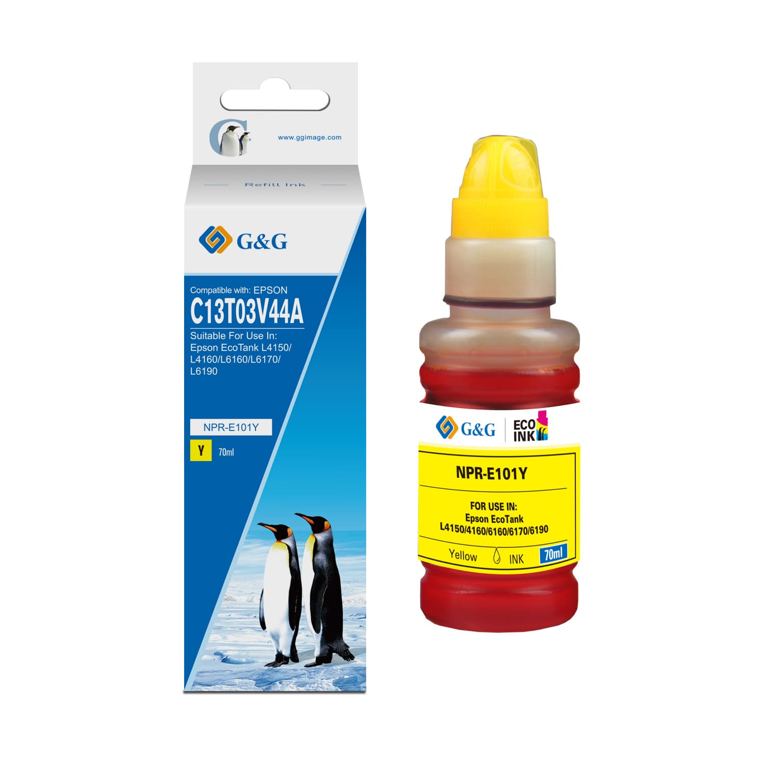 Flacon cerneala Premium G&G Epson 101 Yellow (C13T03V44A)