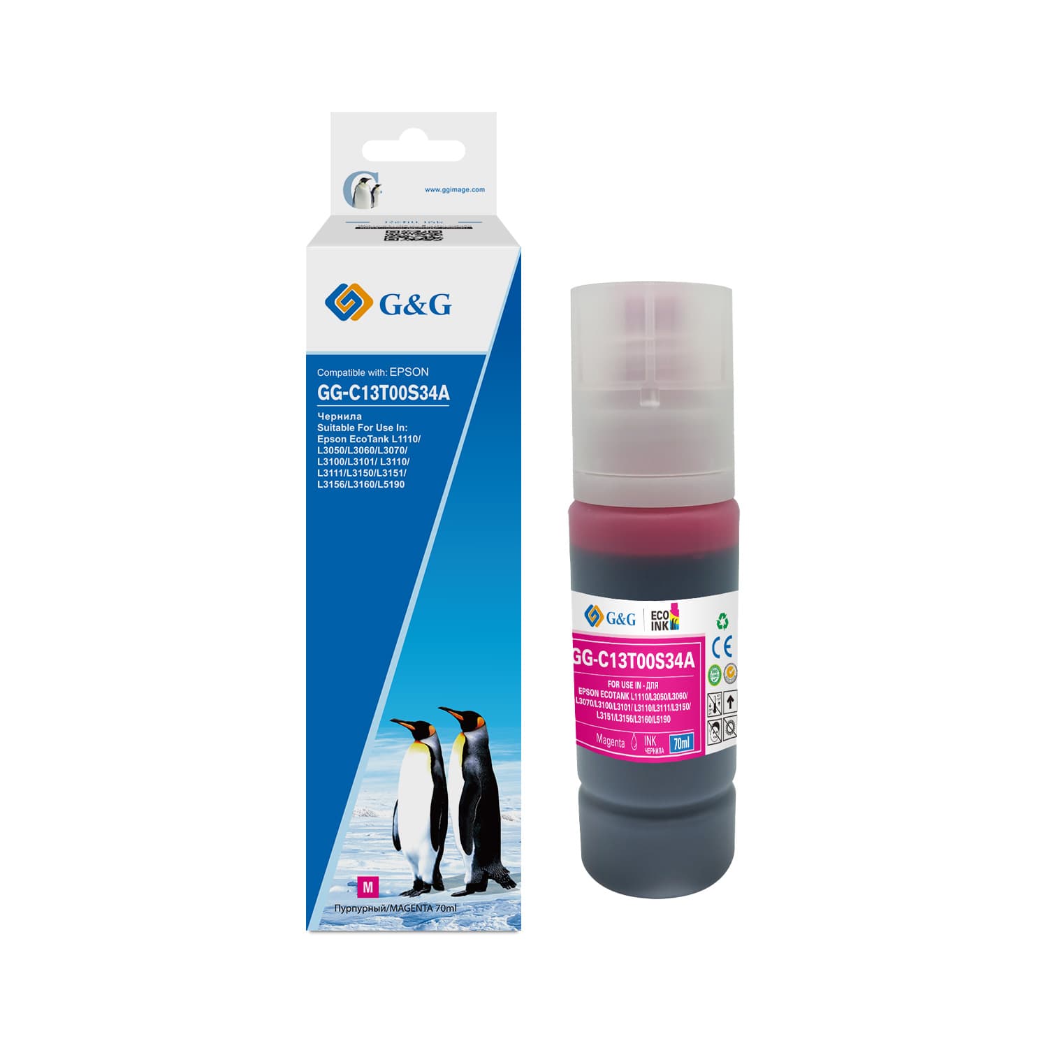 Flacon cerneala Premium G&G Epson 103 Magenta (C13T00S34A)