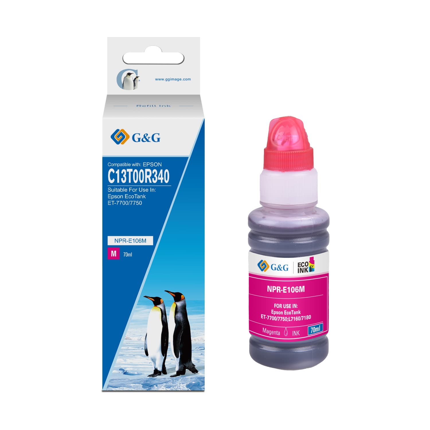 Flacon cerneala Premium G&G Epson 106 Magenta (C13T00R340)
