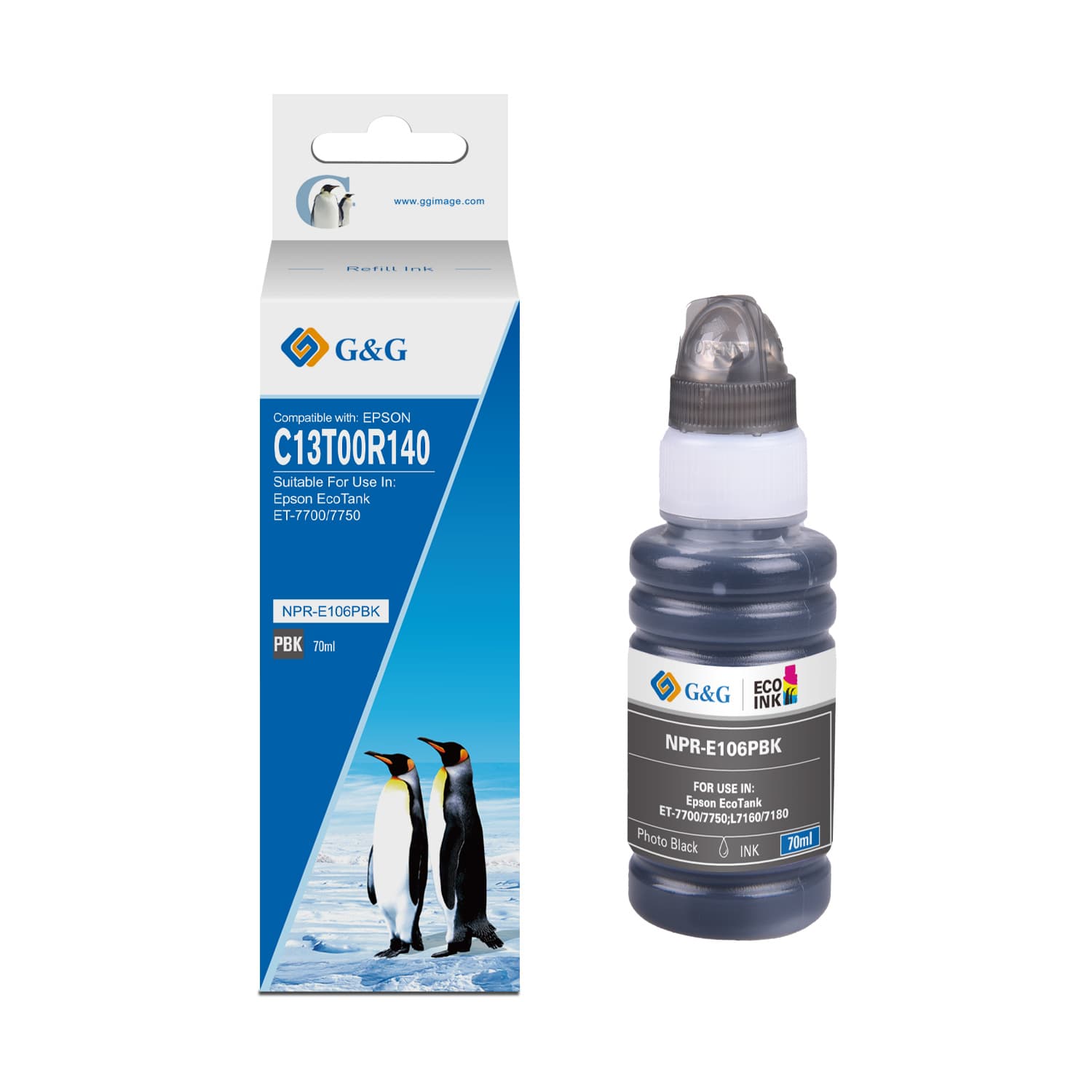 Flacon cerneala Premium G&G Epson 106 Photo Black (C13T00R140)