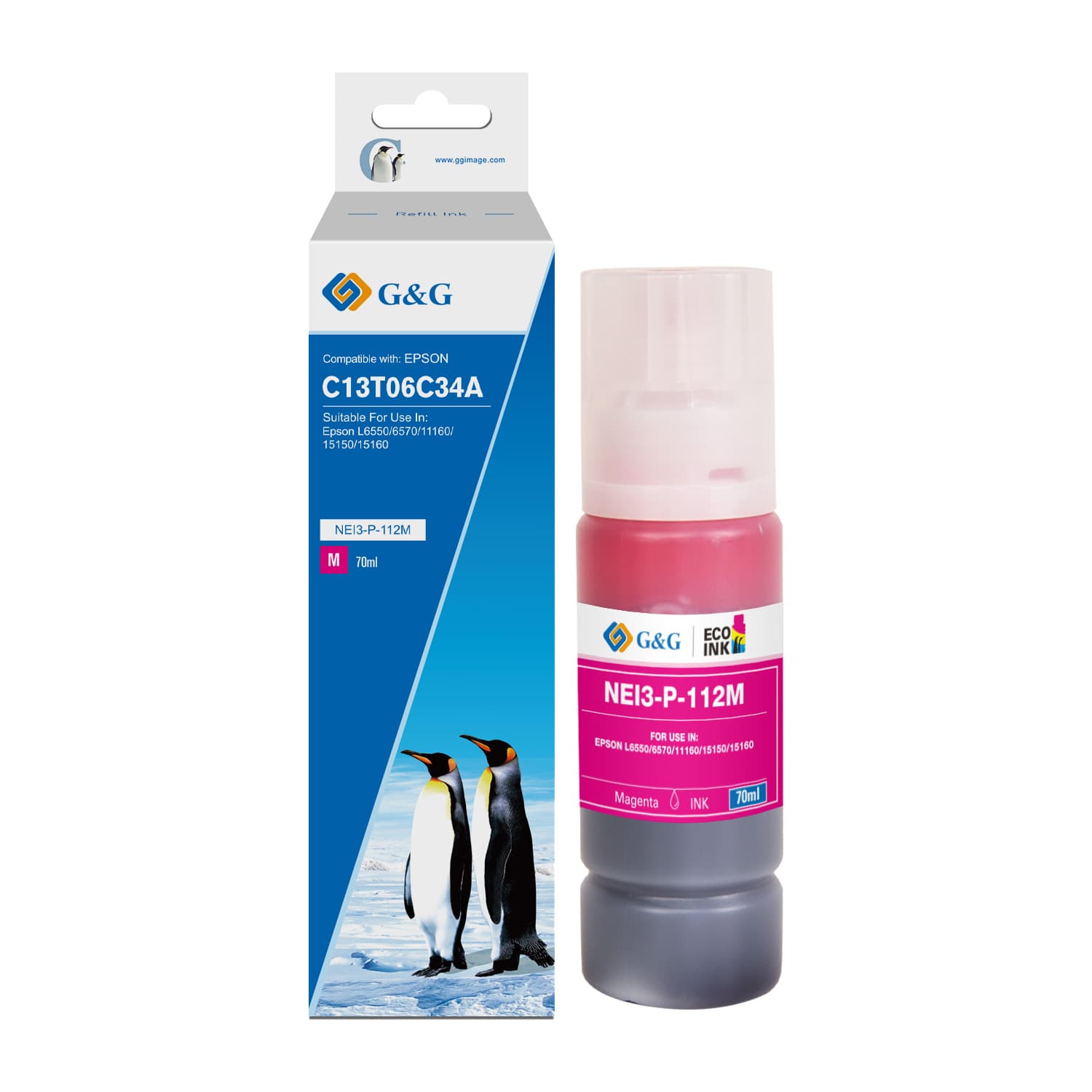 Flacon cerneala Premium G&G Epson 112 Magenta (C13T06C34A)