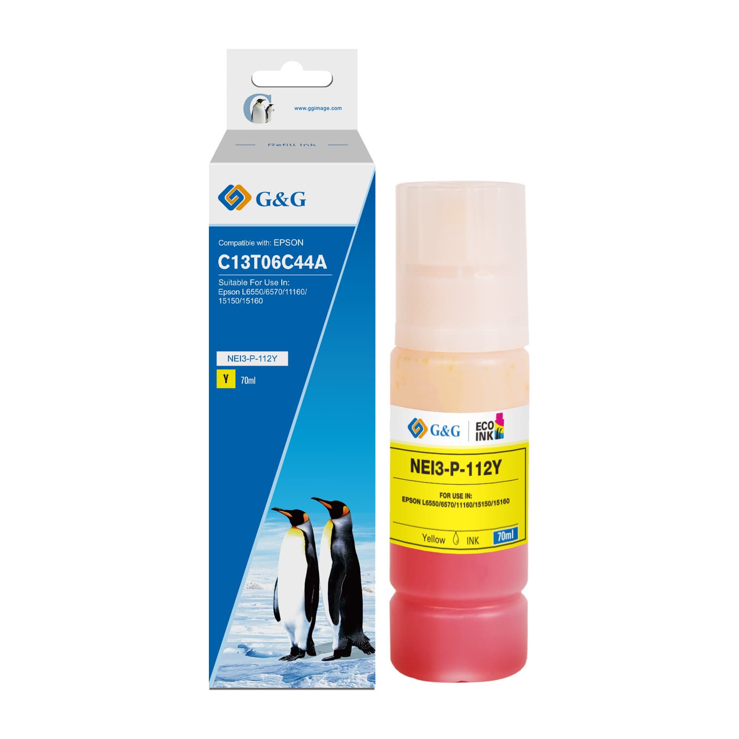 Flacon cerneala Premium G&G Epson 112 Yellow (C13T06C44A)