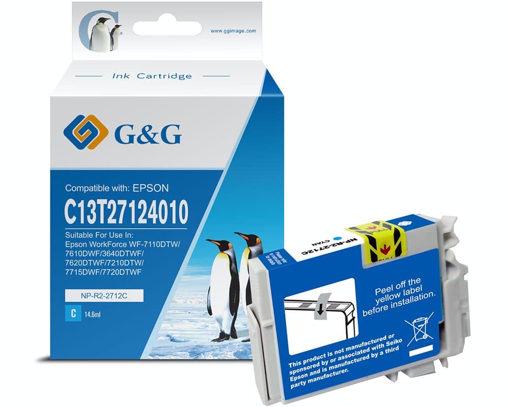 Cartus Premium G&G Epson 27XL Cyan (C13T27124010)