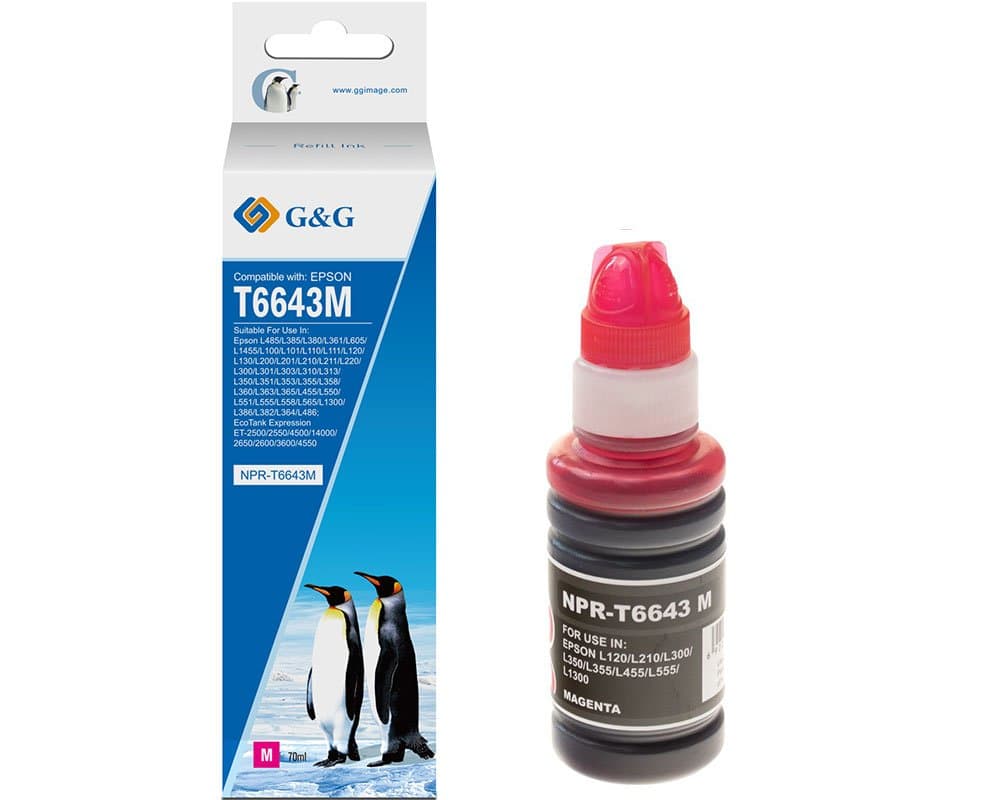 Flacon cerneala Premium G&G Epson T6643 Magenta (C13T664340)