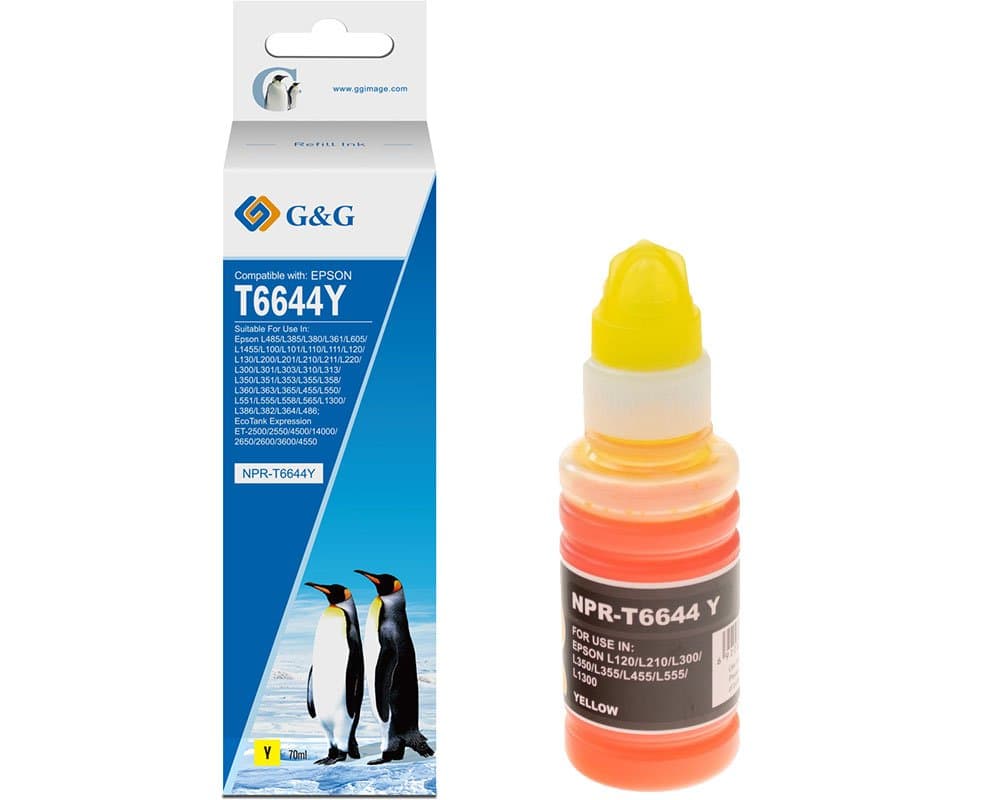 Flacon cerneala Premium G&G Epson T6644 Yellow (C13T664440)