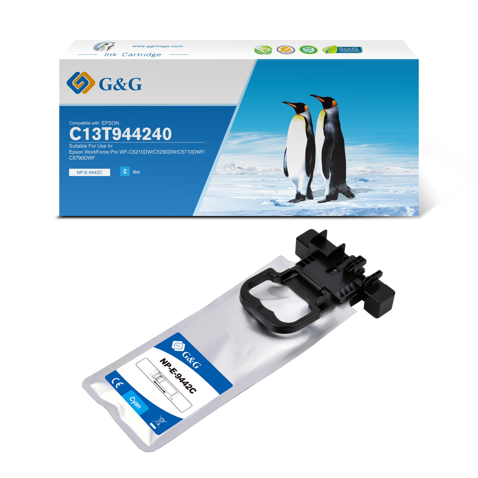 Cartus Premium G&G Epson T9442 Cyan (C13T944240)