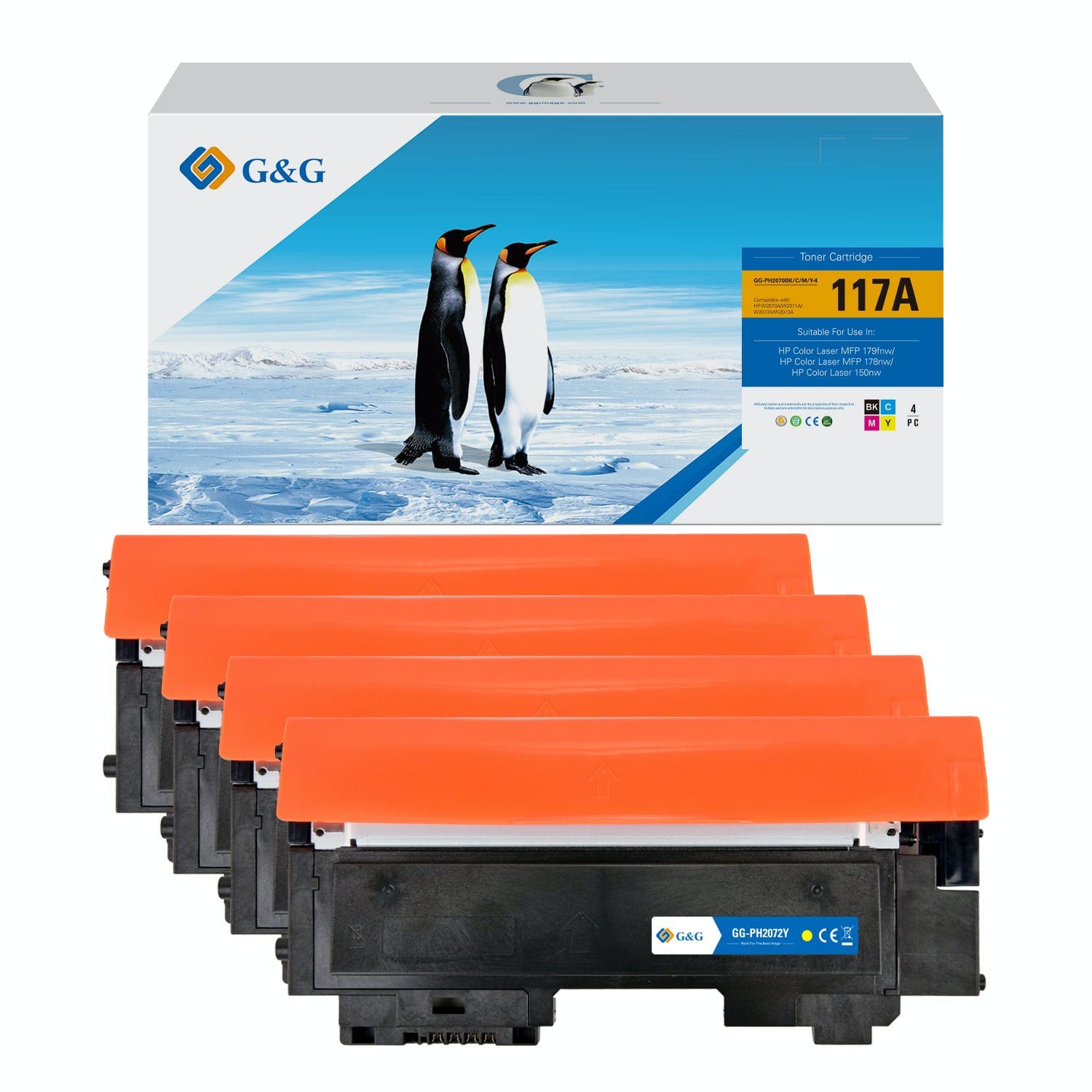 Pachet tonere premium G&G HP 117A CMYK