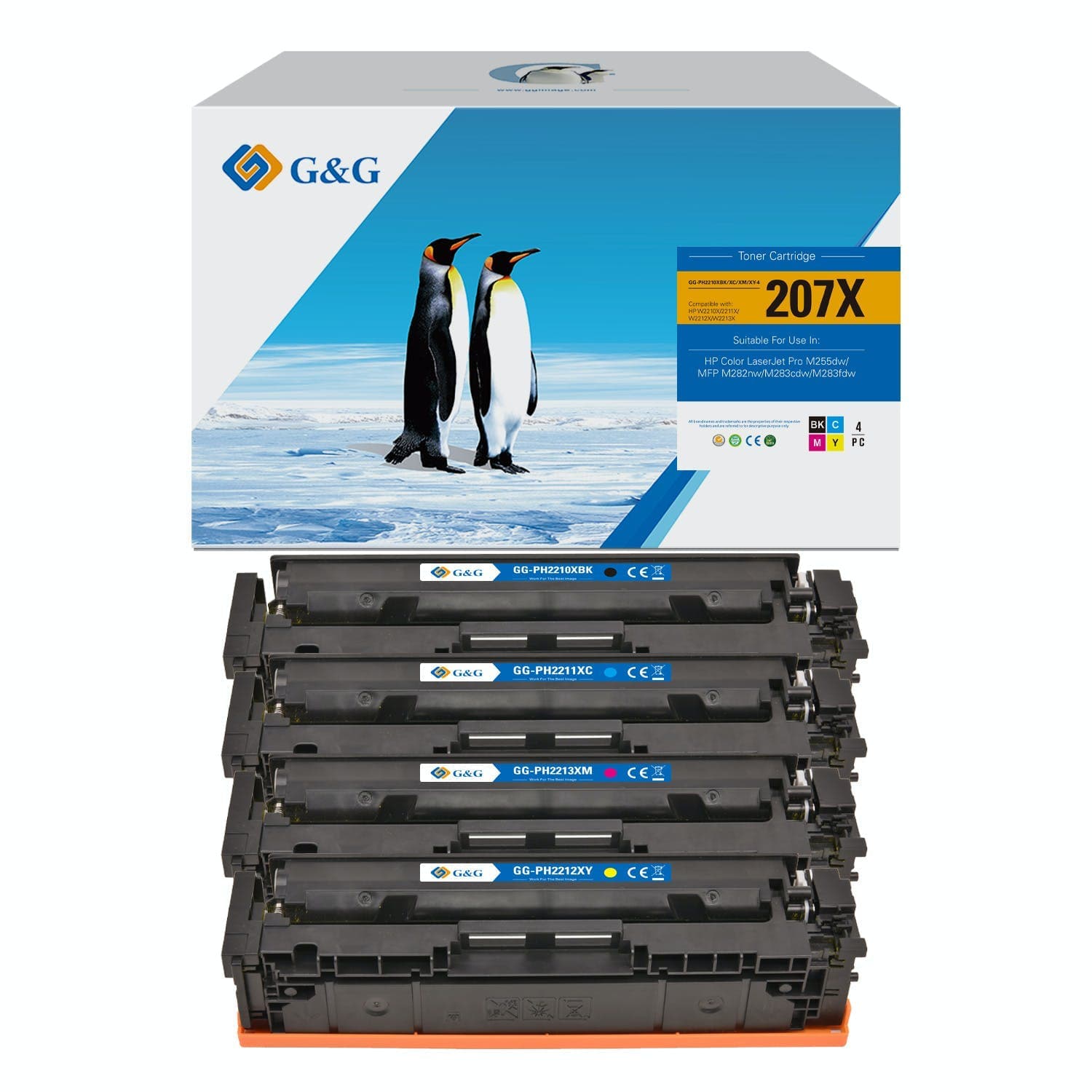 Pachet tonere premium G&G HP 207X CMYK