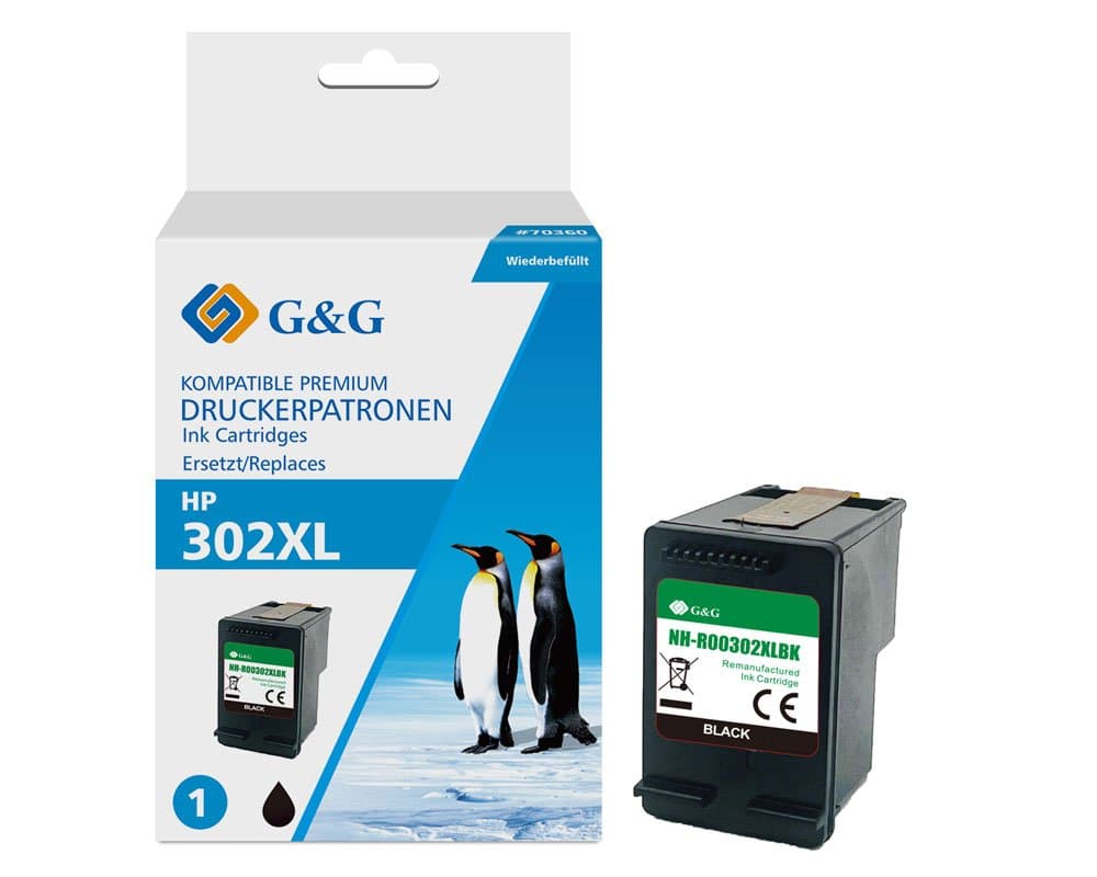 Cartus Premium G&G HP 302XL Black (F6U68AE)