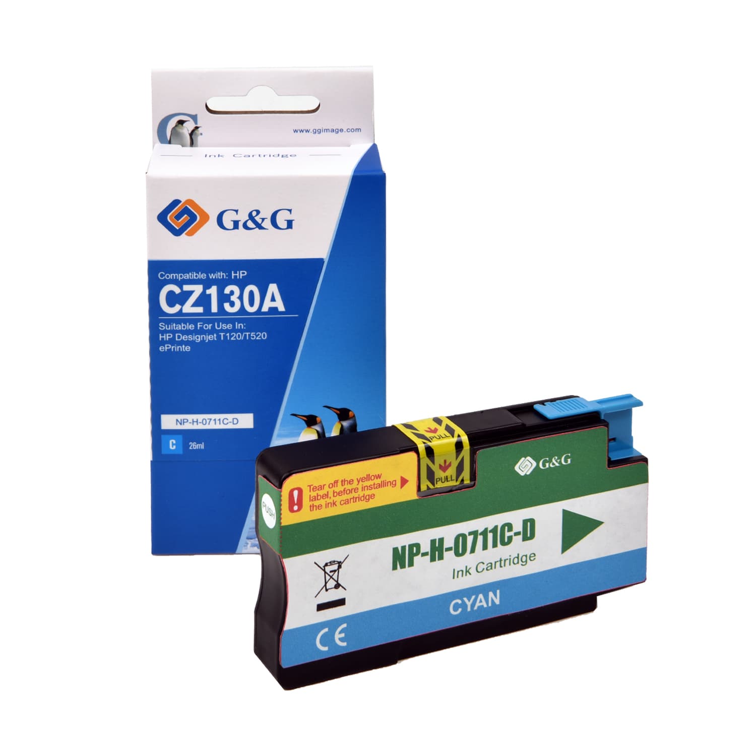 Cartus Premium G&G HP 711 Cyan (CZ130A)