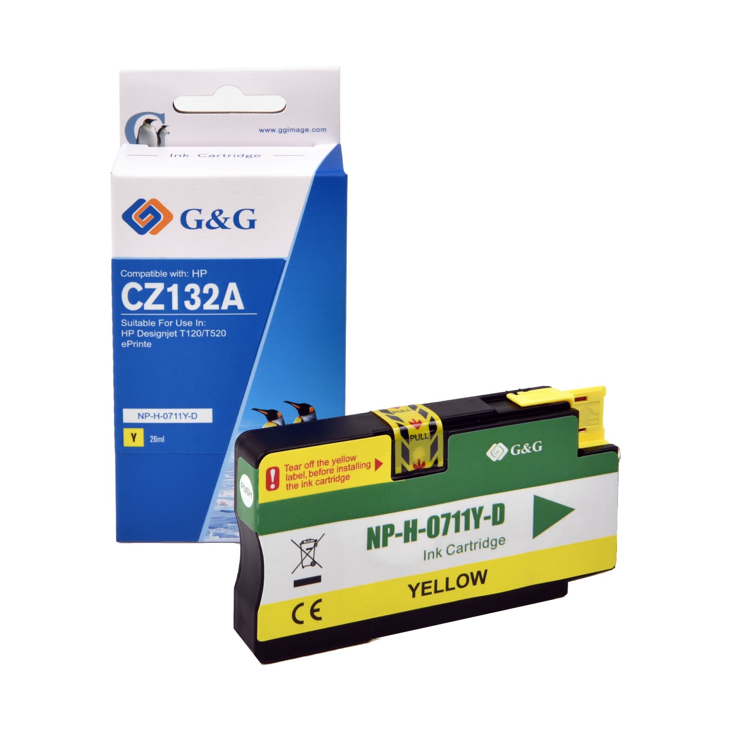 Cartus Premium G&G HP 711 Yellow(CZ132A)