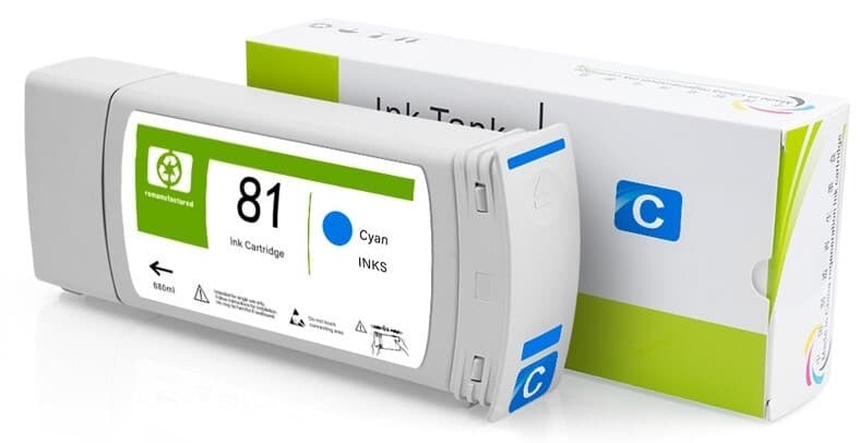 Cartus compatibil HP 81 Cyan (C4931A)
