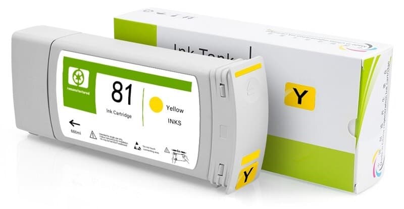 Cartus compatibil HP 81 Yellow (C4933A)