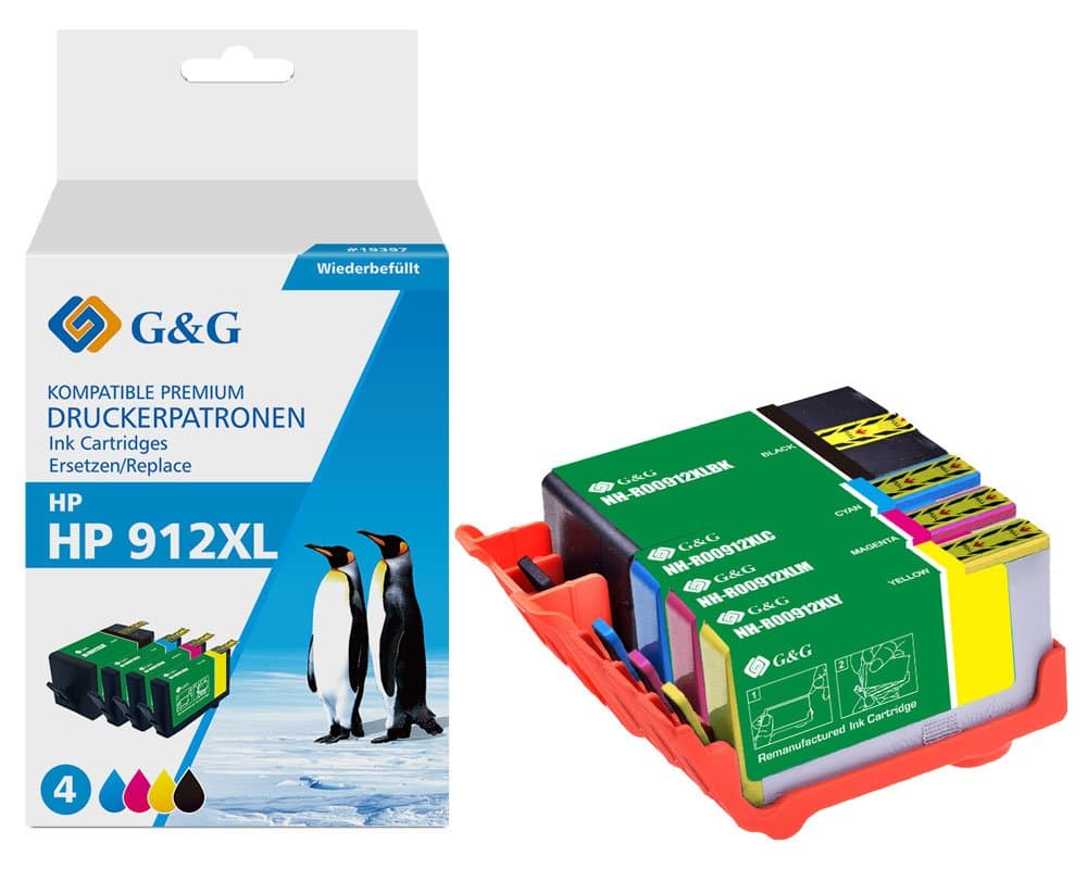Pachet cartuse premium G&G HP 912XL CMYK