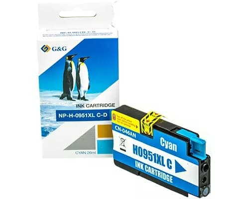 Cartus Premium G&G (1.5K) HP 951XL Cyan (CN046AE)