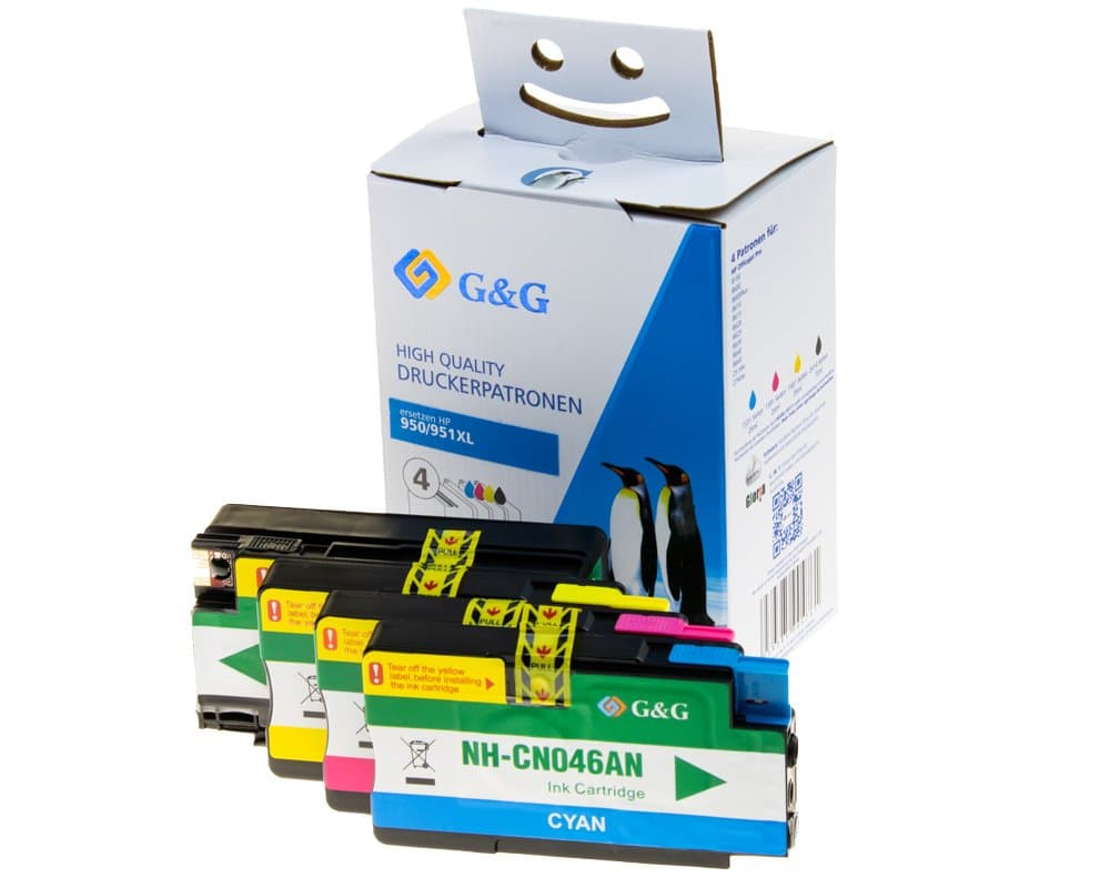 Pachet cartuse premium G&G HP 950XL/ 951XL High Capacity 4 Colour (C2P43AE, /951XL)