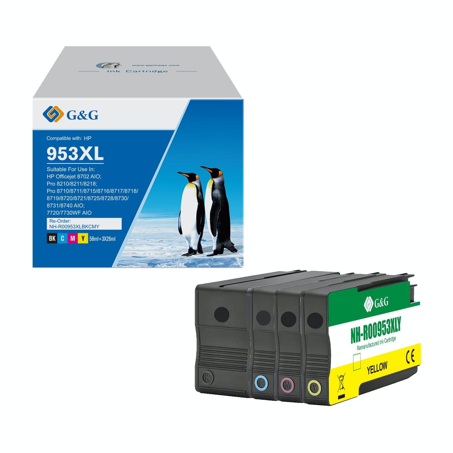 Pachet cartuse premium G&G HP 953XL Multipack (3HZ52AE)