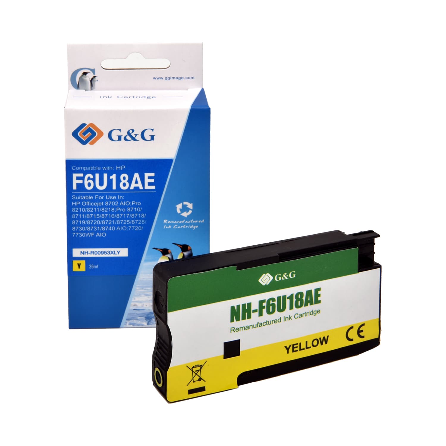 Cartus Premium G&G (1.6K) HP 953XL Yellow (F6U18AE)
