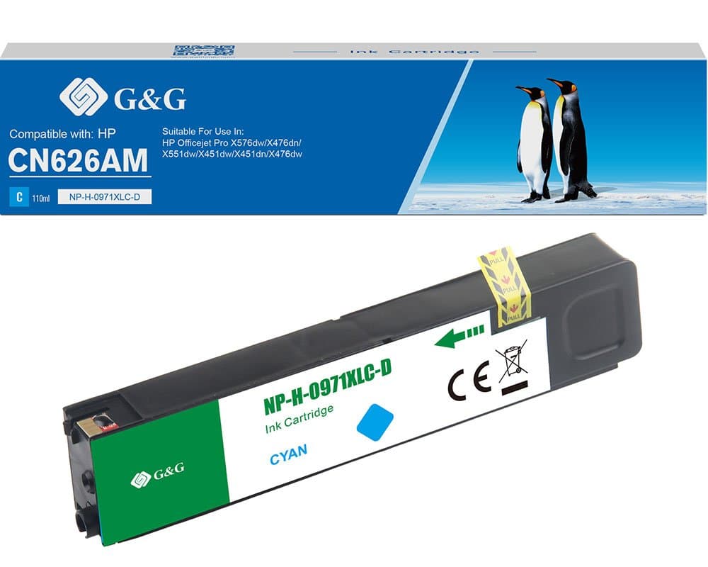 Cartus Premium G&G (6.6K) HP 971XL Cyan (CN626AE)