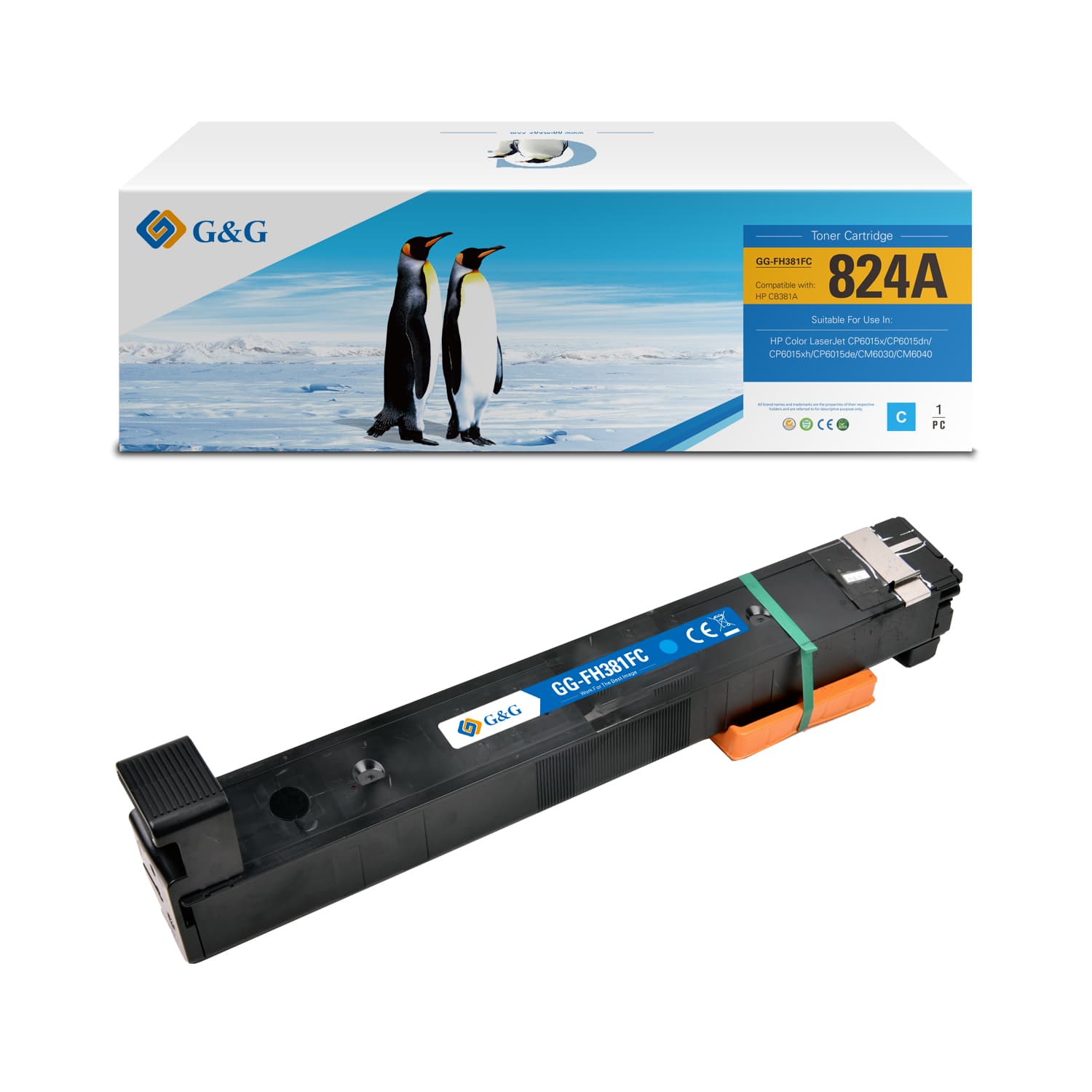 Toner Premium G&G (21K) HP 824A Cyan (CB381A)