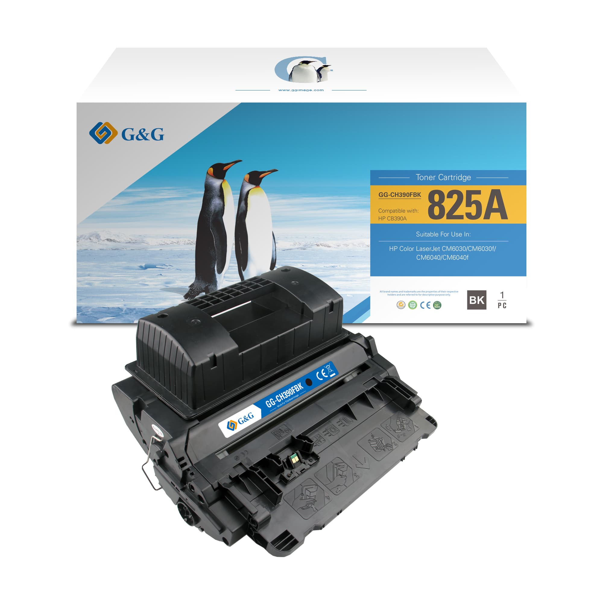 Toner Premium G&G (19.5K) HP 825A Black (CB390A)
