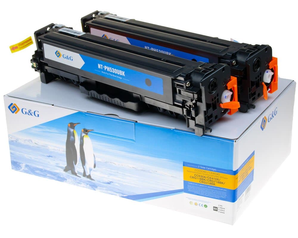 Pachet tonere premium G&G Canon 718 Black (2662B002, CRG-718BK, CRG718 BK)