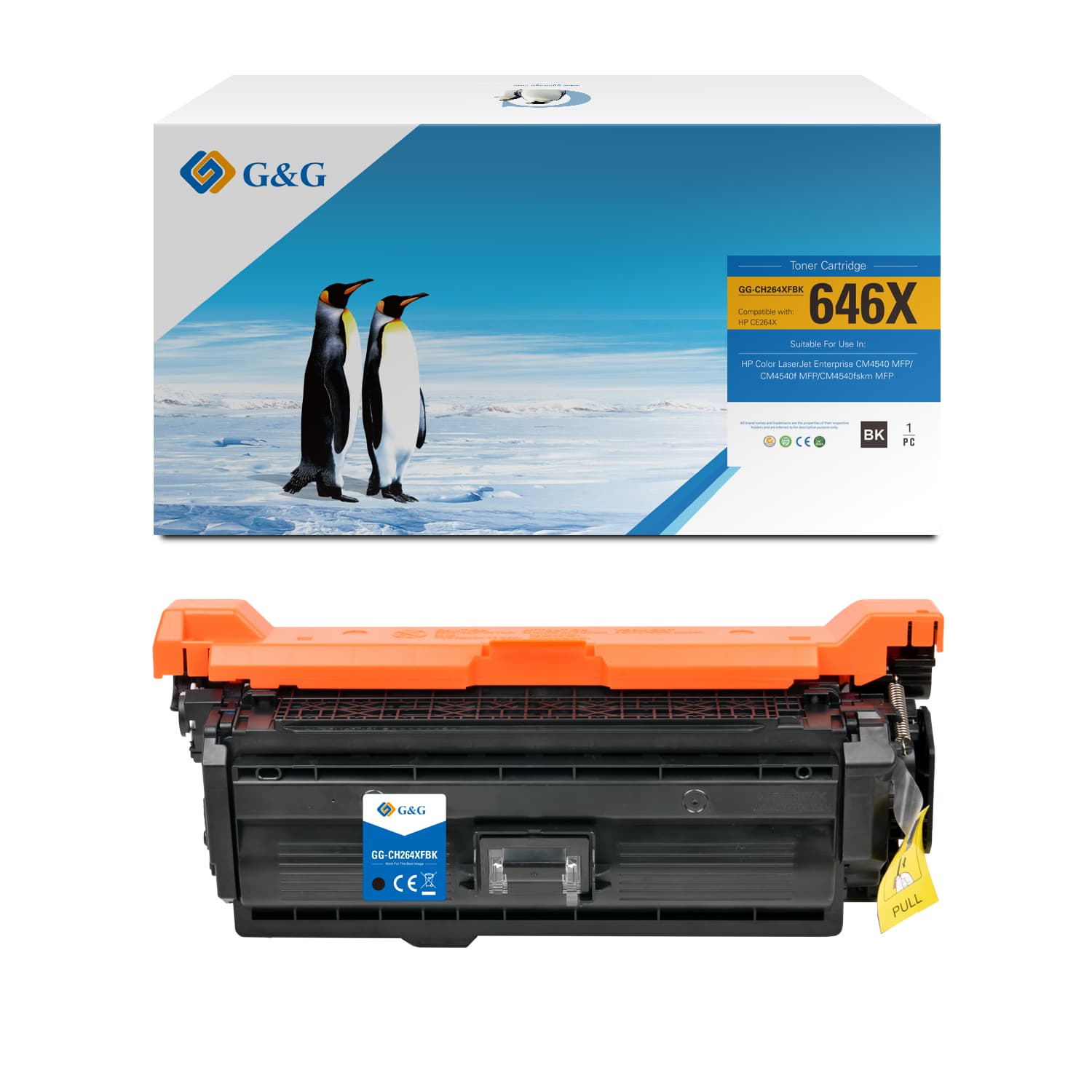 Toner Premium G&G (17K) HP 646X Black (CE264X)