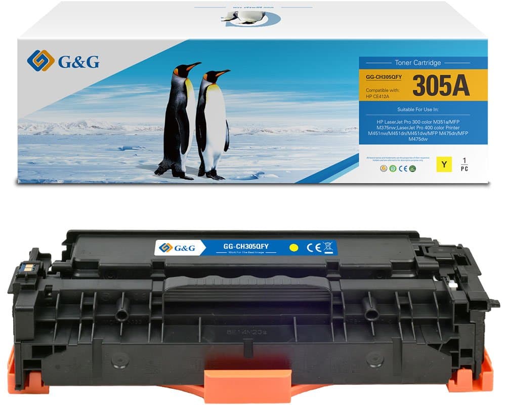 Toner Premium G&G (2.6K) HP 305A Yellow (CE412A)