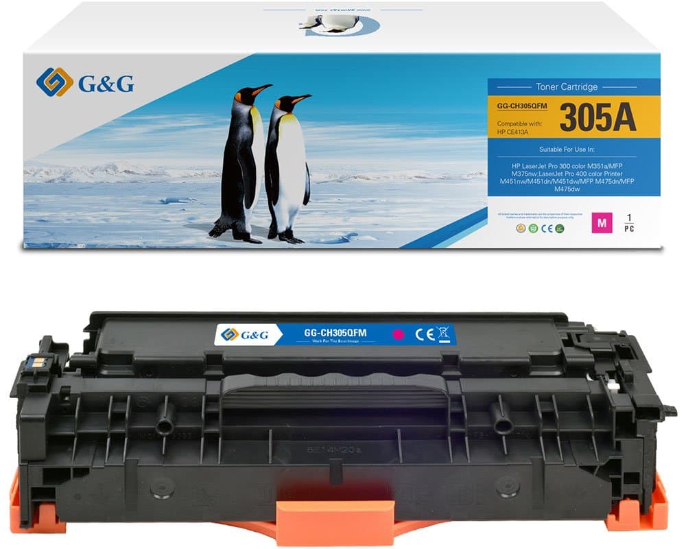 Toner Premium G&G (2.6K) HP 305A Magenta (CE413A)