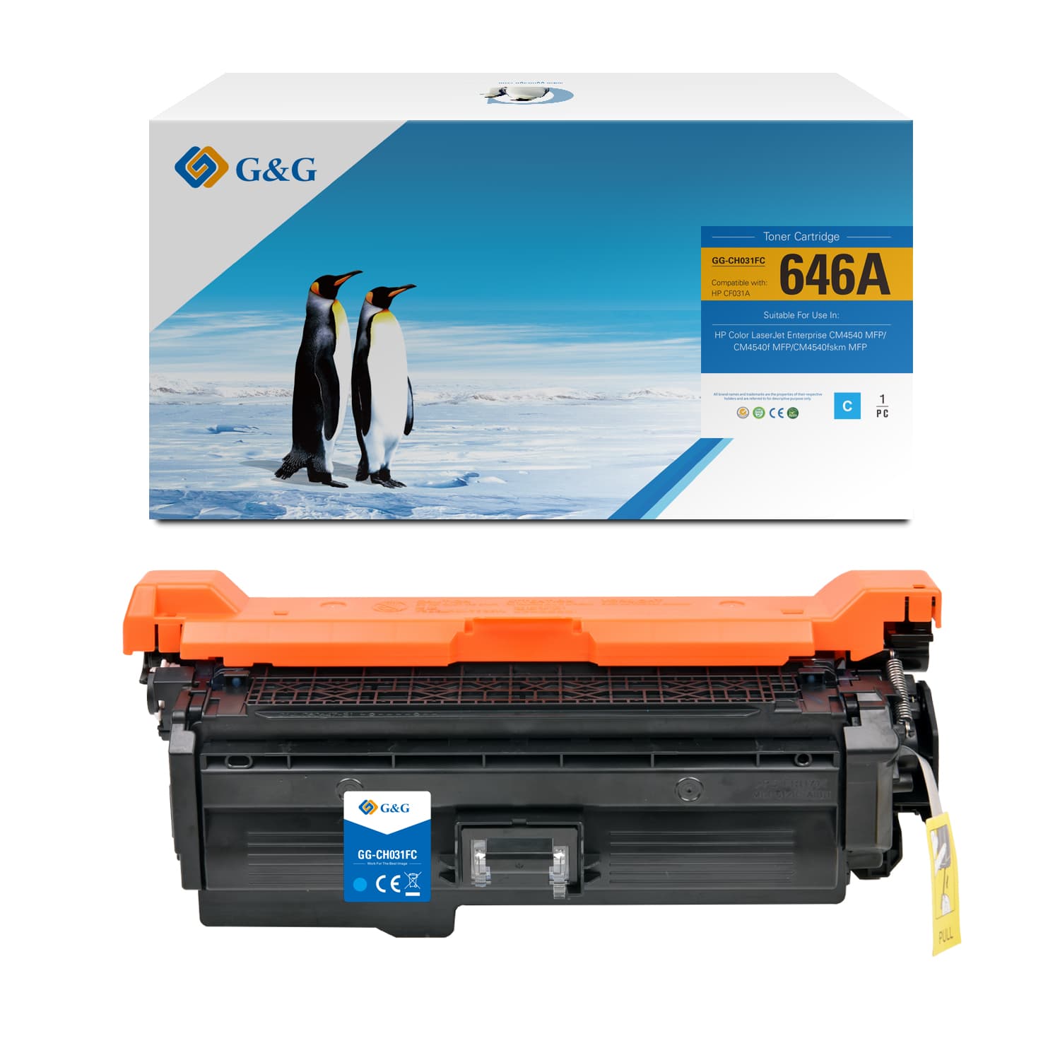 Toner Premium G&G (12.5K) HP 646A Cyan (CF031A)