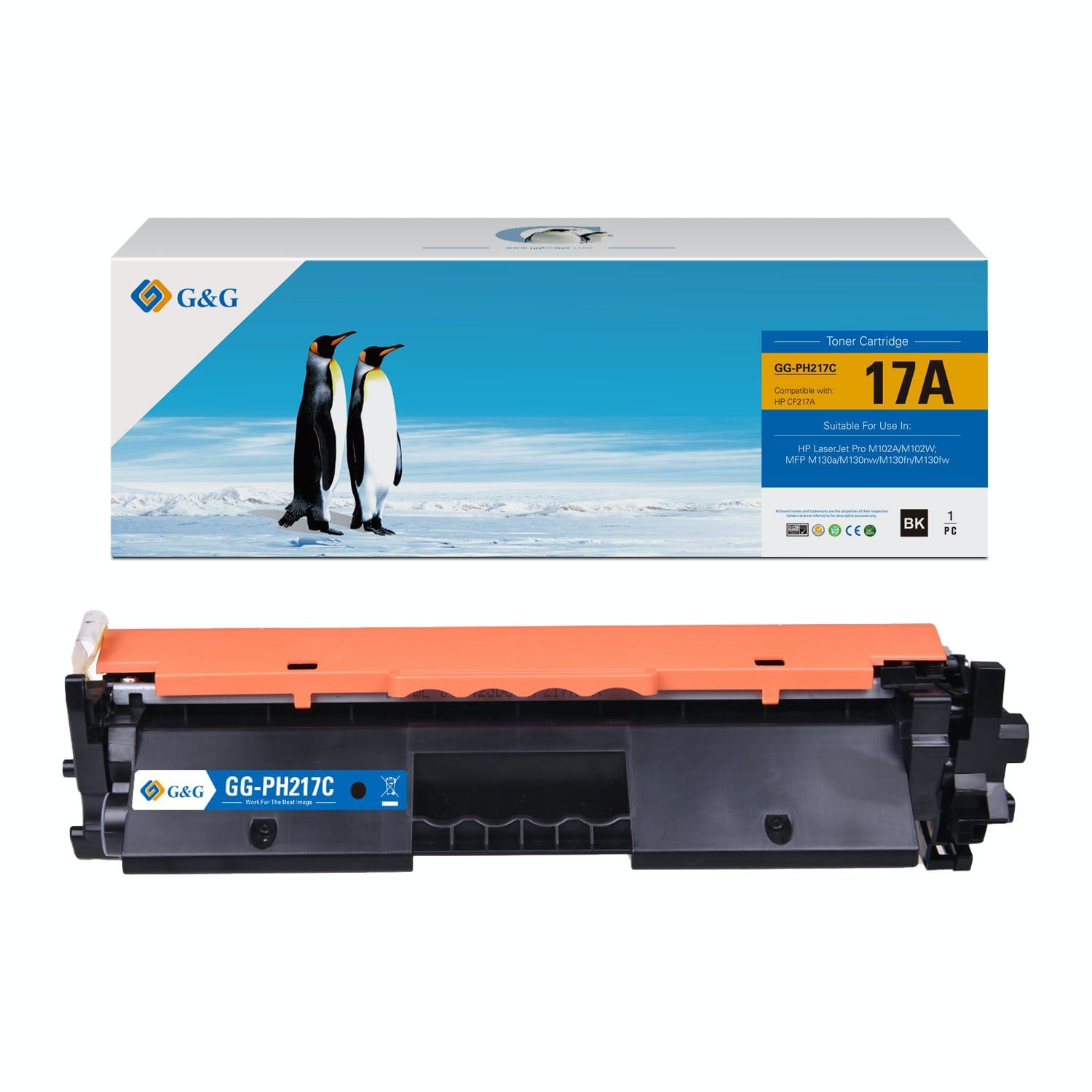 Toner Premium G&G (1.6K) HP 17A Black (CF217A)