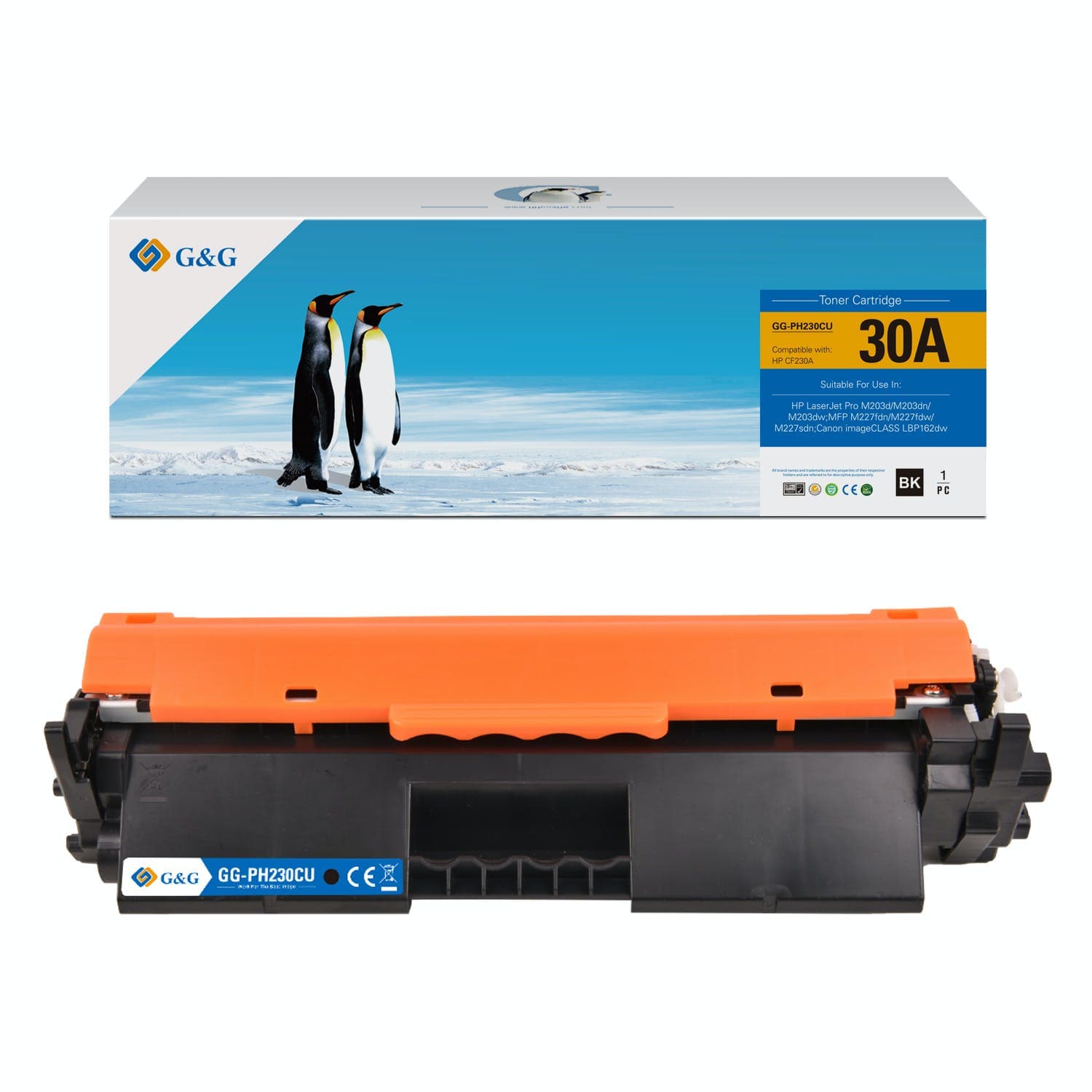 Toner Premium G&G (1.6K) HP 30A Black (CF230A)