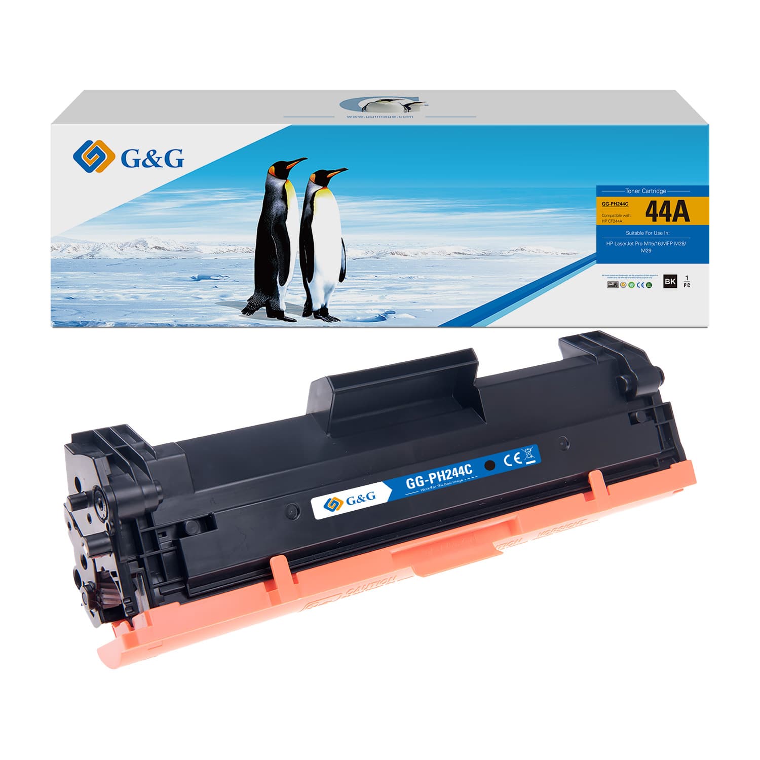 Toner Premium G&G (1K) HP 44A Black (CF244A)