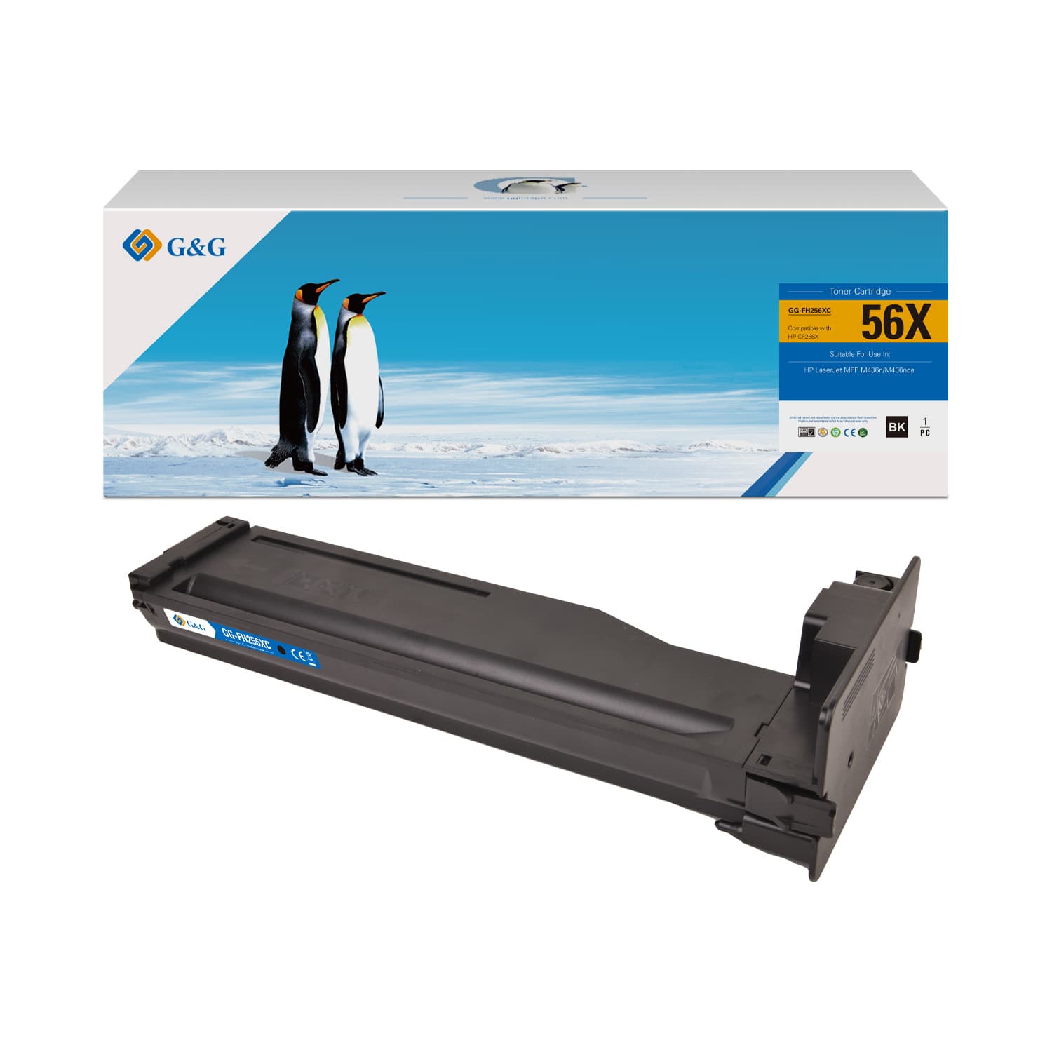 Toner Premium G&G (12.3K) HP 56X Black (CF256X)