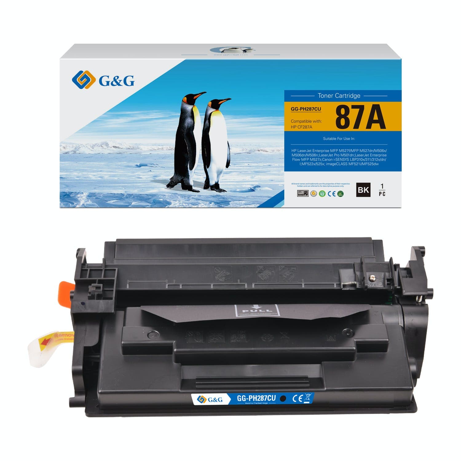 Toner Premium G&G (9K) HP 87A Black (CF287A)