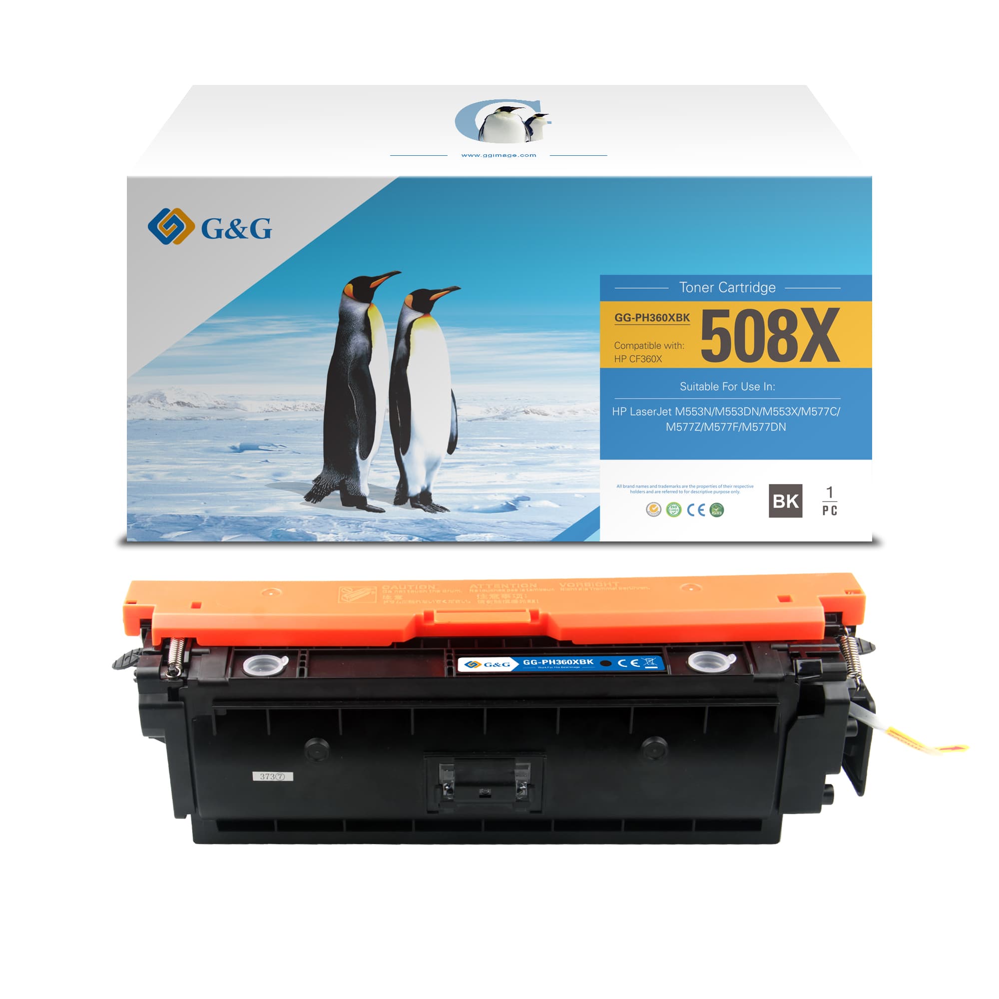 Toner Premium G&G 100% new (12.5K) HP 508X Black (CF360X)