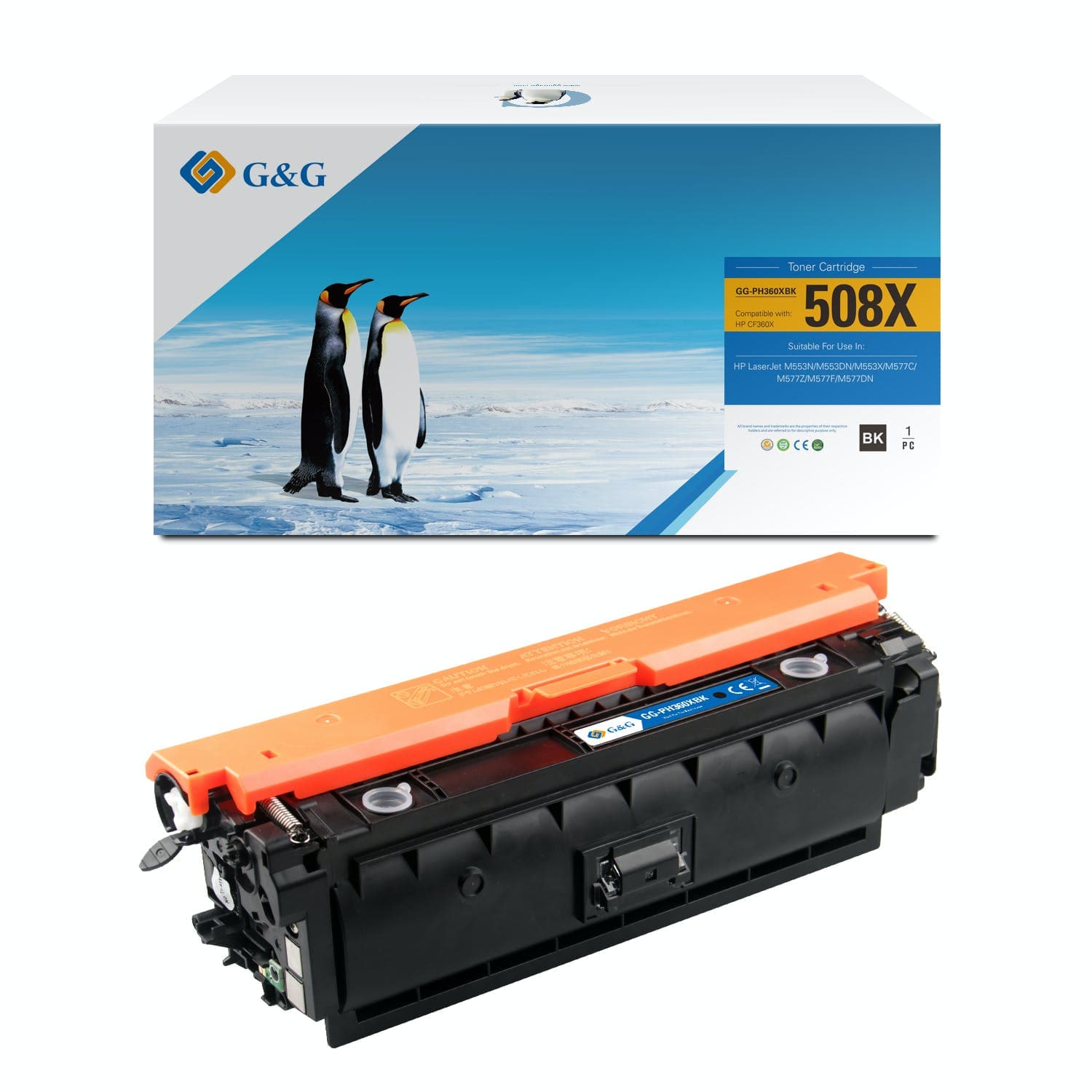 Toner Premium G&G (12.5K) HP 508X Black (CF360X)