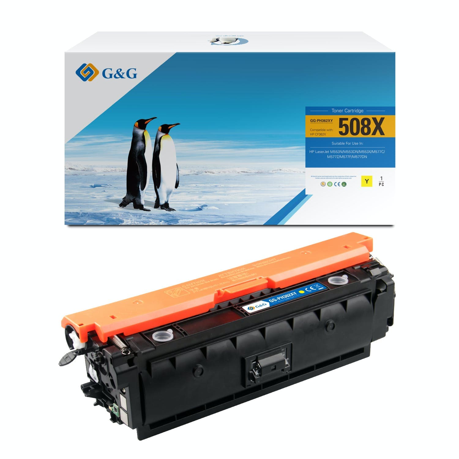 Toner Premium G&G (9.5K) HP 508X Yellow (CF362X)