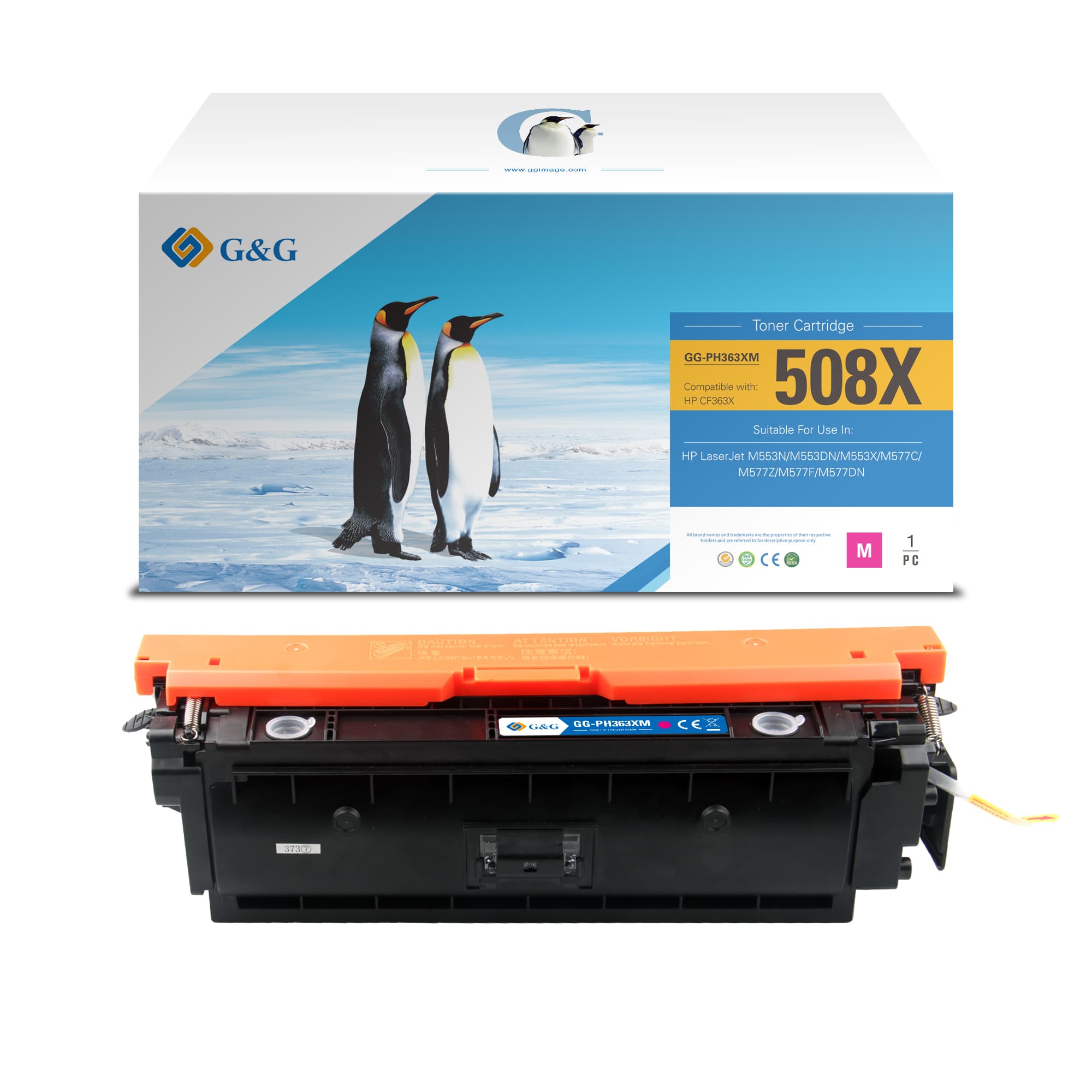 Toner Premium G&G 100% new (9.5K) HP 508X Magenta (CF363X)