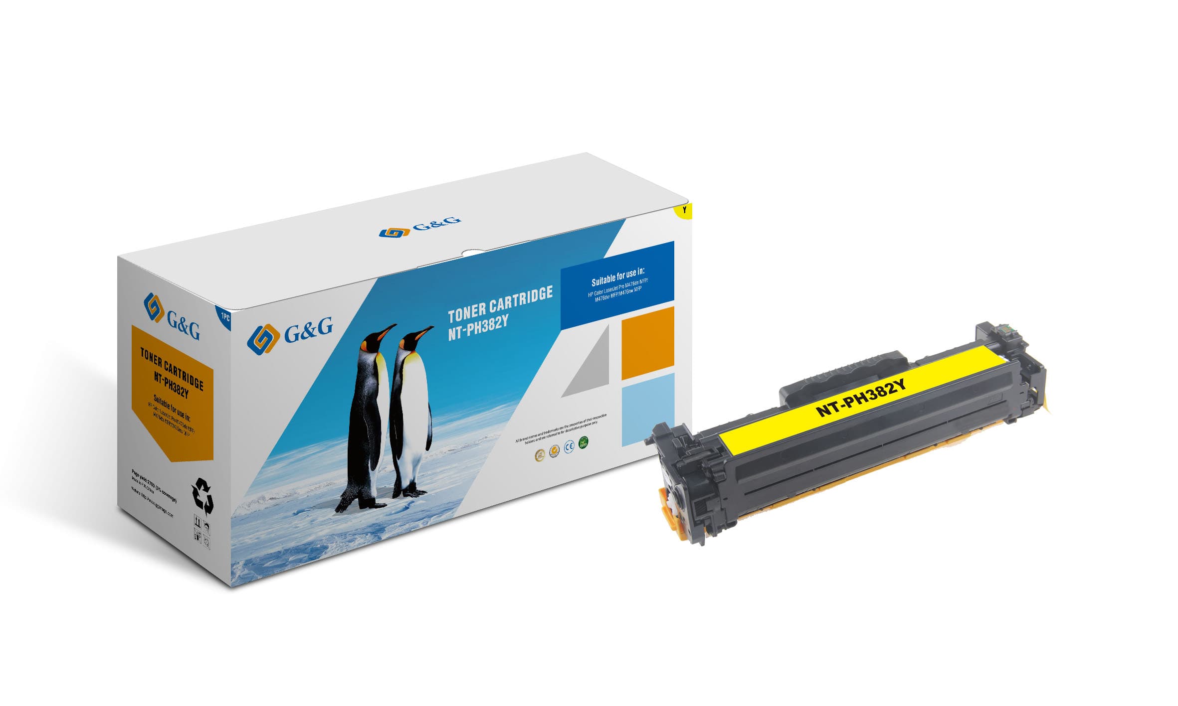 Toner Premium G&G (2.8K) HP 312A Yellow (CF382A)