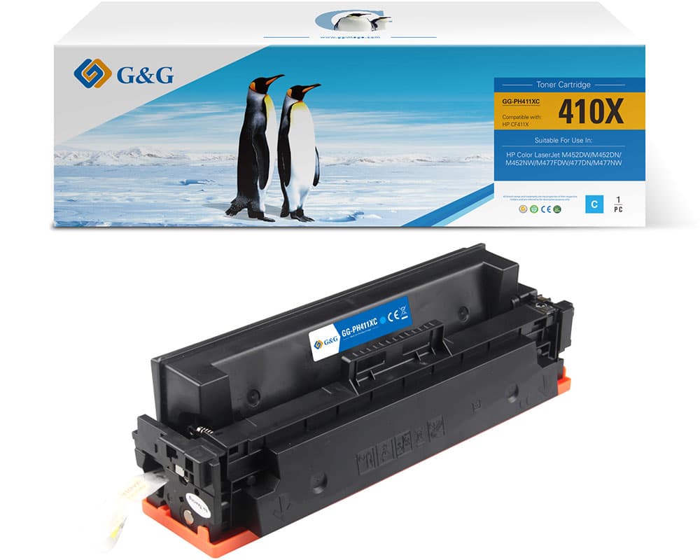 Toner Premium G&G (5K) HP 410X Cyan (CF411X)