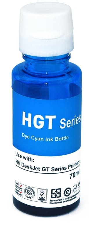 Flacon cerneala compatibila HP GT52 Cyan (M0H54AE, HPGT52C)