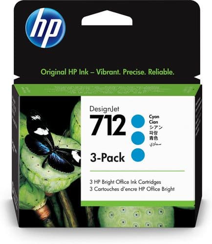 Cartus de cerneala original HP 712 Cyan (3ED77A)